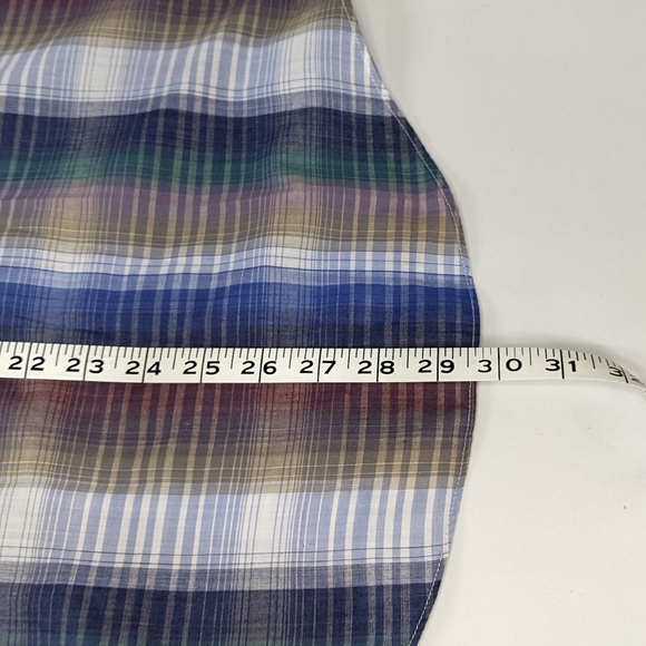 Vintage Dry Goods Saugatuck Rainbow Plaid Wester button down, short sleeve, med - Picture 4 of 11